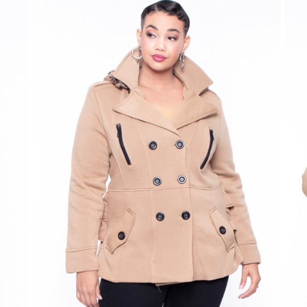 Plus size peacoat